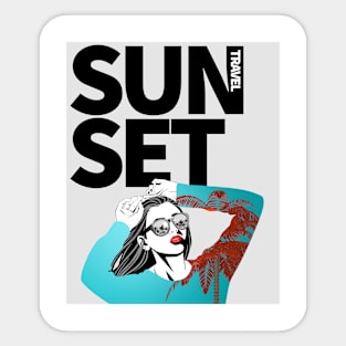 Sunset Travel Sticker